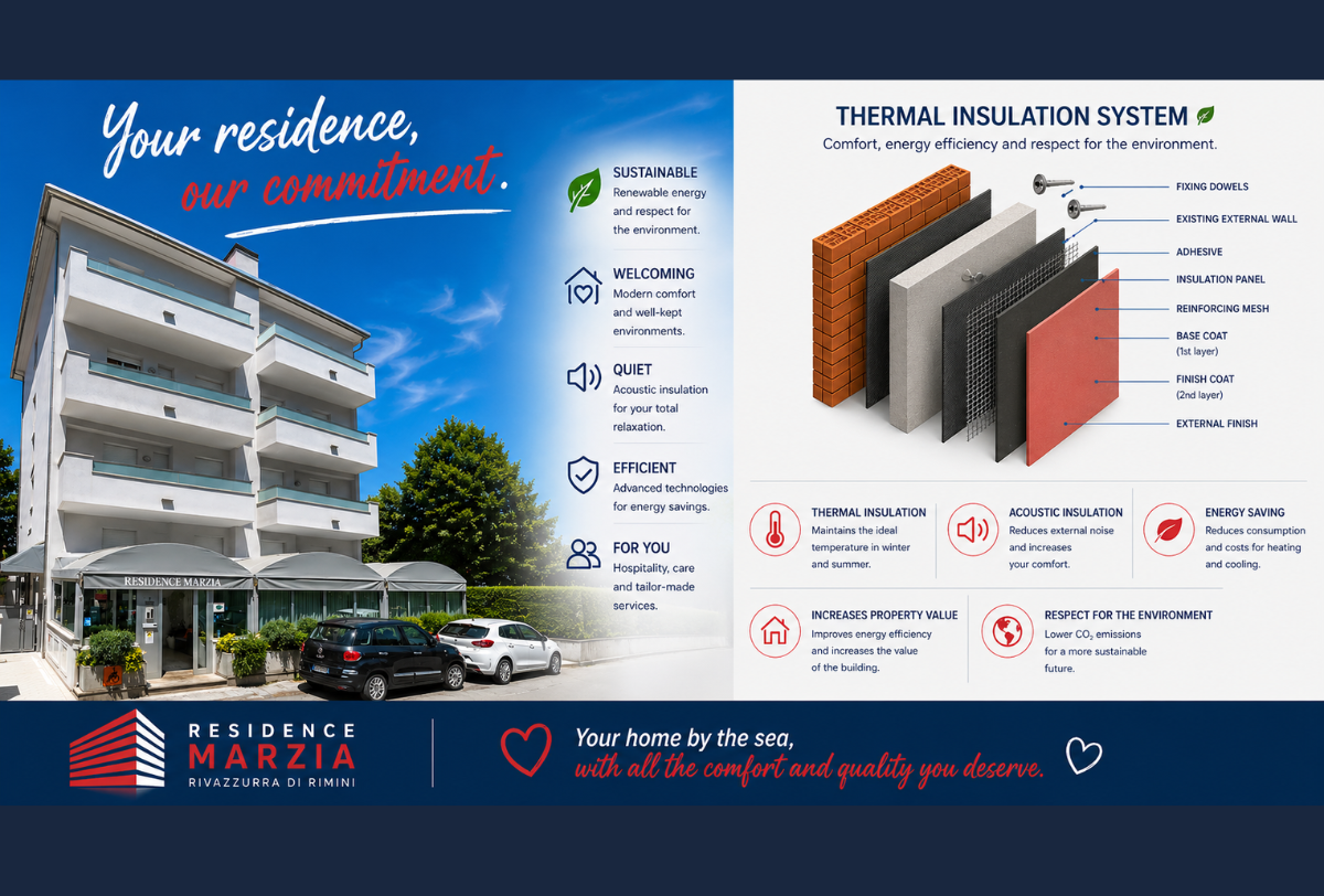 Thermal insulation system energy efficiency building Rimini